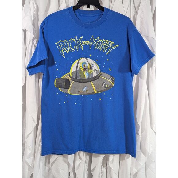 Rick and Morty Adult Swim Ripple Junction Blue Medium T-Shirt - Picture 1 of 4